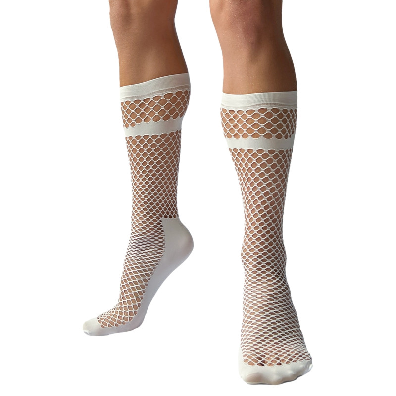 Barcode Berlin Chaussettes Filet Paris Blanches